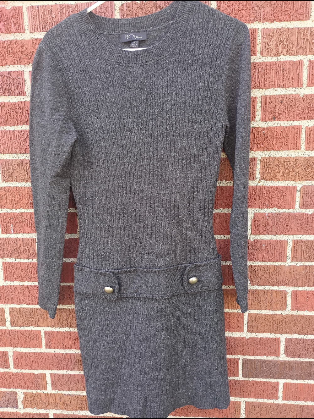 BCX Dress Ribbed Knit Sweater Dress